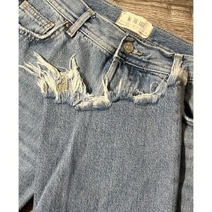 Free People We The Free Maggie Mid Rise Straight Raw Hem Jean SZ 26 (28x28)